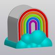 1.jpg Multicolor Rainbow and Cloud Planter