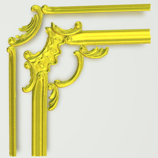 Baroque Ornamental Relief 022 STL