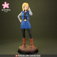 Render1.png Android18 - Dragon Ball 3D print model