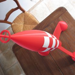 IMG_8075.JPG Archivo STL gratis cohete rojo y blanco・Modelo para descargar y imprimir en 3D