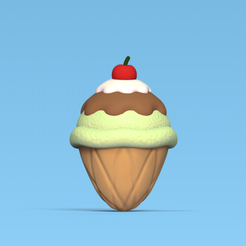 Cod105-Cute-Icecream-1.png 3D file Cute Icecream・Template to download and 3D print