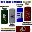 NFC-East.jpg NFL Football Bic Lighter Cases NFC East Division Cowboys Eagles Giants Commanders Redskins