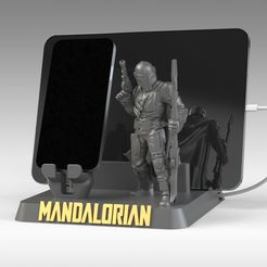 IMG_0207.jpeg Mandalorian iPad/IPhone Docking Station