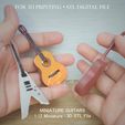 miniature-guitars.jpg MINIATURE Acoustic Panels, Music Decors, Guitars, Small Decors  (15 Items) | Home Music Studio Miniature Furniture Collection