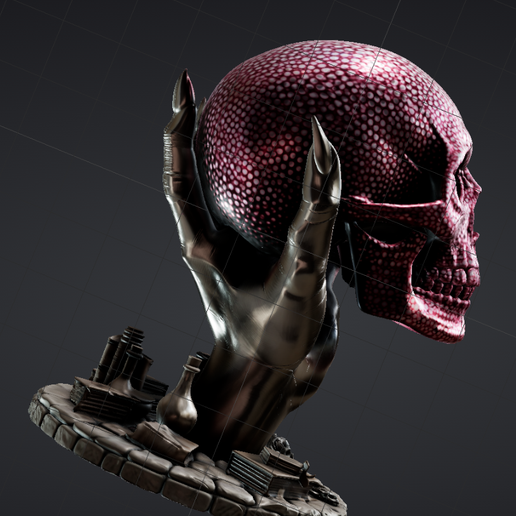 Totenkopf Skull Skulpture - Hands on Skull