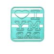 Fathers Day 5 Cookie Cutter.jpg FATHERS DAY, FATHER´S DAY COOKIE CUTTER, COOKIE CUTTER, FONDANT CUTTER