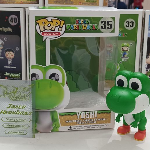 yoshi 🦸 Funko Pop Custom Yoshi・ 3D File for 3D printing・Cults