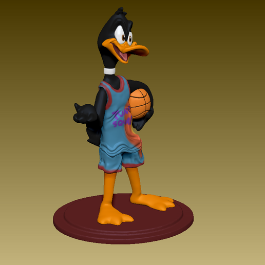 🦆 daffy duck from space jam looney tunes and basketball nba・ STL