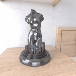 63.png STL file Woman Torso Sculpture・3D print model to download