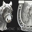 1.jpg 3D Model STL File for CNC Router Laser & 3D Printer Horse Head 4 Pack