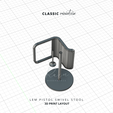 classic minialrive LEM PISTOL SWIVEL STOOL 3D PRINT LAYOUT Miniature LEM Piston Stool, LEM Bar Stool Chair for 1:12 DOLLHOUSE
