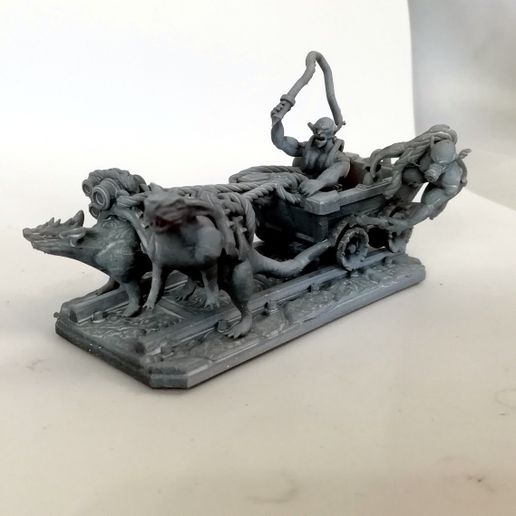 Goblin mine cart riders (5).jpg Download STL file Goblin mine cart riders with rat mounts • 3D printing template, MysticPigeonGaming