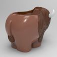 2024-05-01_21h35_49.jpg buffalo, American Bison - flower pot planter, pencil holder - 3D model STL file