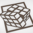кубик-рубика.7.png Rubik's Cube Wall Art SVG STL PNG | 3D Optical Illusion Panel for Laser Cut, CNC & 3D Printing | Puzzle Geometric Decor