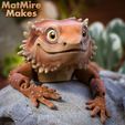 Beardie_10.jpg Bearded Dragon Articulated Toy, Print-In-Place Body, Snap-Fit Head, Cute Flexi