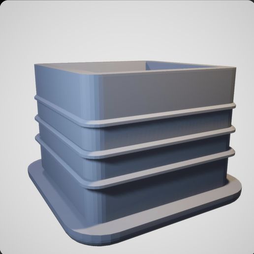 40mm square plastic cap 3D model