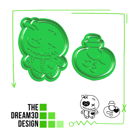 LOVE RITES COOKIE CUTTERS/ CORTANTES DE COOKIES 3D model