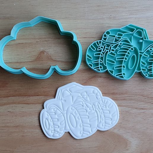 Monster Truck Cookie Cutter - 3D model önizlemesi