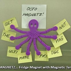 07436c0ab9cf0a8d576007d80828ce53_display_large.jpg Free STL file Octo Magnetz... the Ultimate Fridge Magnet!・3D printer design to download