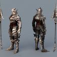 Warrior_Armor_with_Spear_3.jpg Warrior Armor with Spear 3D model