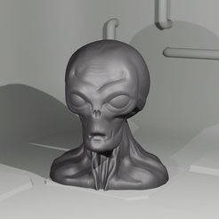 AlienBust.png Gray Alien Bust