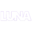 luna text cutout.stl Name Text Outline: Luna