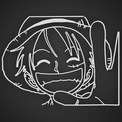 LUFFY.png Fichier STL gratuit Sculpture 2D de Luffy・Modèle pour impression 3D à télécharger