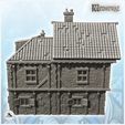 4.jpg Large medieval house with spiked balcony and multiple floors (2) - Medieval Gothic Feudal Old Archaic Saga 28mm 15mm