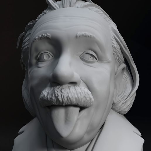 ALBERT_EINSTEIN_BUST_07.jpg Bust of Albert Einstein sticking out his tongue