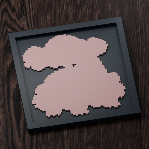 Torkoal - Pokemon Silhouette Frame | Gen 4 sprite style | STL