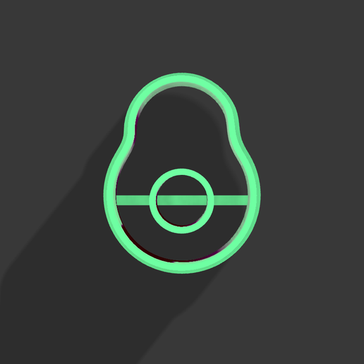 AVOCADO POLYMER CLAY CUTTER 3D model