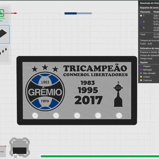 Key holder plate GREMIO