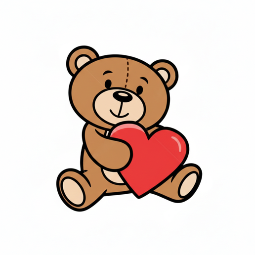 Bear With Heart Cookie Cutter