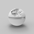 0_0.png Pokeball daniel arsham style sculpture - with crystals and minerals