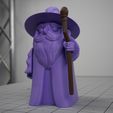 WizardWithStaff.jpg Articulated Wizard, Magi, Mage- Print-in-Place, Easy Print!