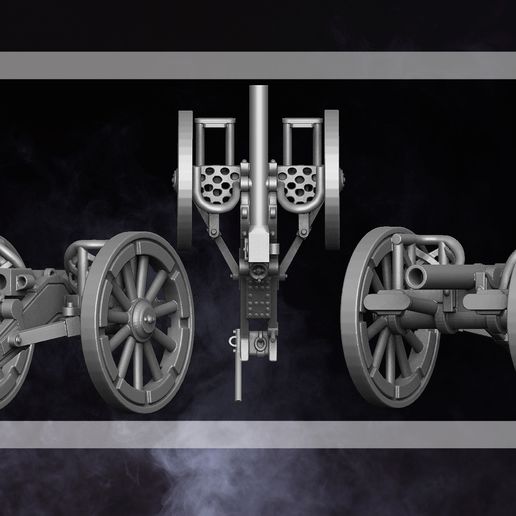 🔫 28mm 1860s Prussian Krupp 4pd Gun・ 3D File for ・Cults