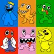 cults_rainbowfriends_master.jpg SET OF 6 RAINBOW FRIENDS CUTTERS