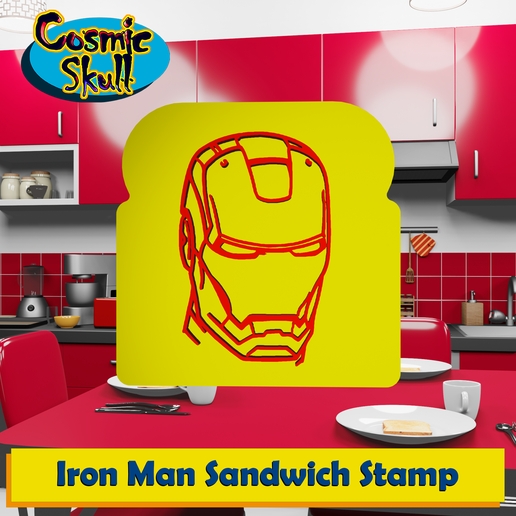 Iron Man (Marvel Cinematic Universe) Sandwich Stamp 3D model