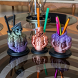 1080-10.png Tactical Skull Pen Holder & Katana Bust! ⚔️ (Functional Desk Art)