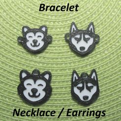 IMG_7354.jpg STL-Datei 4 Husky Necklaces, Armbänder, Earrings, Jewelry・Design für 3D-Drucker zum herunterladen