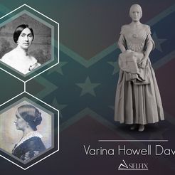 01.jpg STL file Varina Howell Davis sculpture 3D print model・3D print object to download