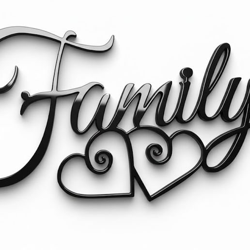 👪 Family Letter Signs・ STL File for 3D printing・Cults