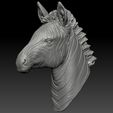 7.jpg 3d print model of Zebra head.