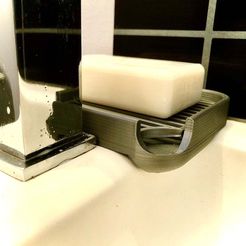 IMG1.jpg Free STL file Soap holder for wash hand basin・3D printable design to download