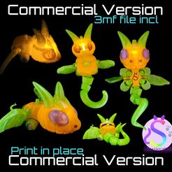 Pixitealight_commersial.jpg STL file Pixi Tealight flexi dragon *Commercial Version*・3D printable model to download