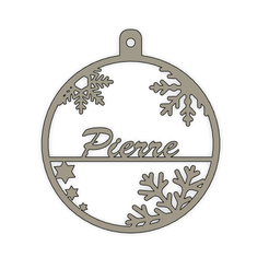 Boule-Pierre.png Descargar archivo STL Adorno de Navidad 2D Pierre • Objeto para impresora 3D, cedriclb