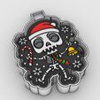 christmas-skeleton-skull_2-color.jpg christmas skeleton skull - freshie mold - silicone mold box