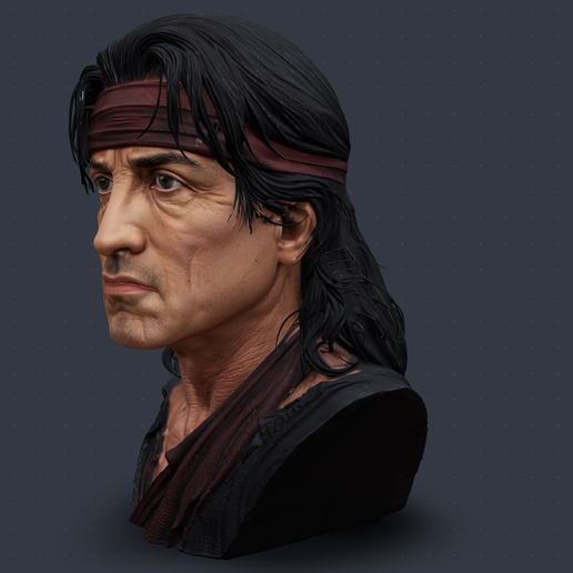 👤 John Rambo - The Definitive 1/6 Scale Bust・ STL File for 3D printing ...