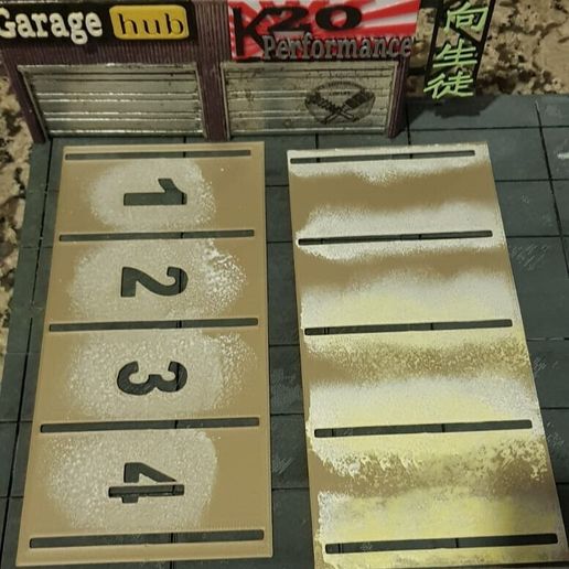 Stencil for diorama 164 3D model