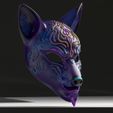 6.jpg Kitsune Fox Mask STL - Máscara Humana - Fantasía Estilo Japonés - Imprimible 3D
